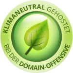 Siegel Klimaneutral gehostet